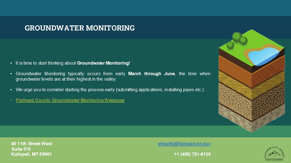 Groundwater monitoring pointers.