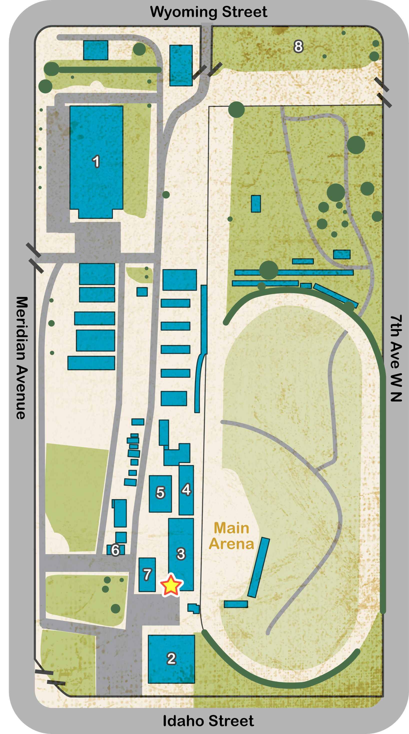 Map of the Flathead County Fairgrounds